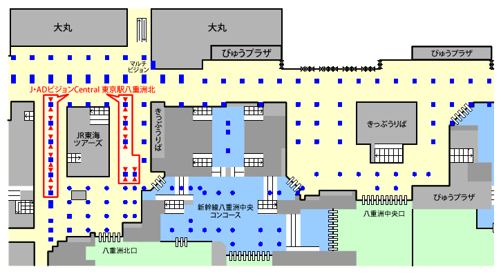 提出位地図 東京駅八重洲北